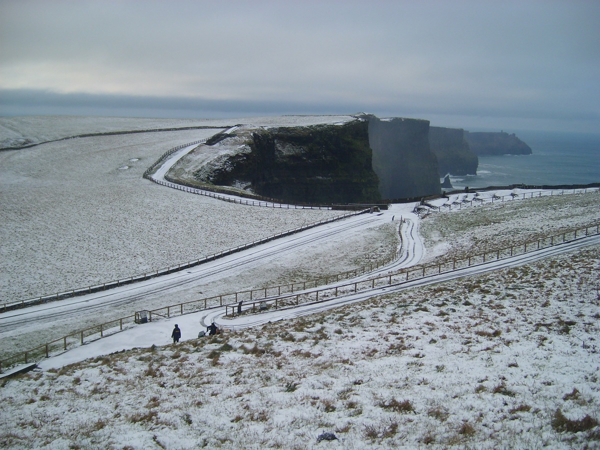 Snowy Cliffs of Moher