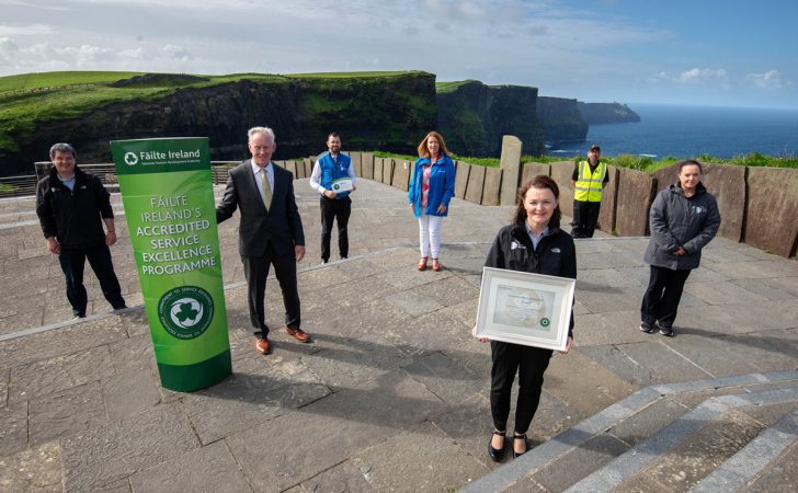 Cliffs of Moher Visitor Experience recognised for safety and service excellence.